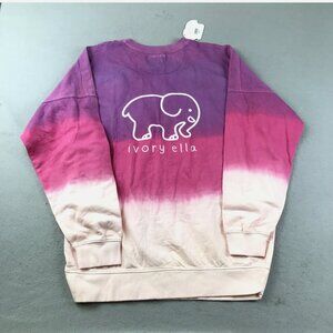 Women's Oversized Crewneck Purple Ombre Sweatshirt - Ivory Ella™ - Large